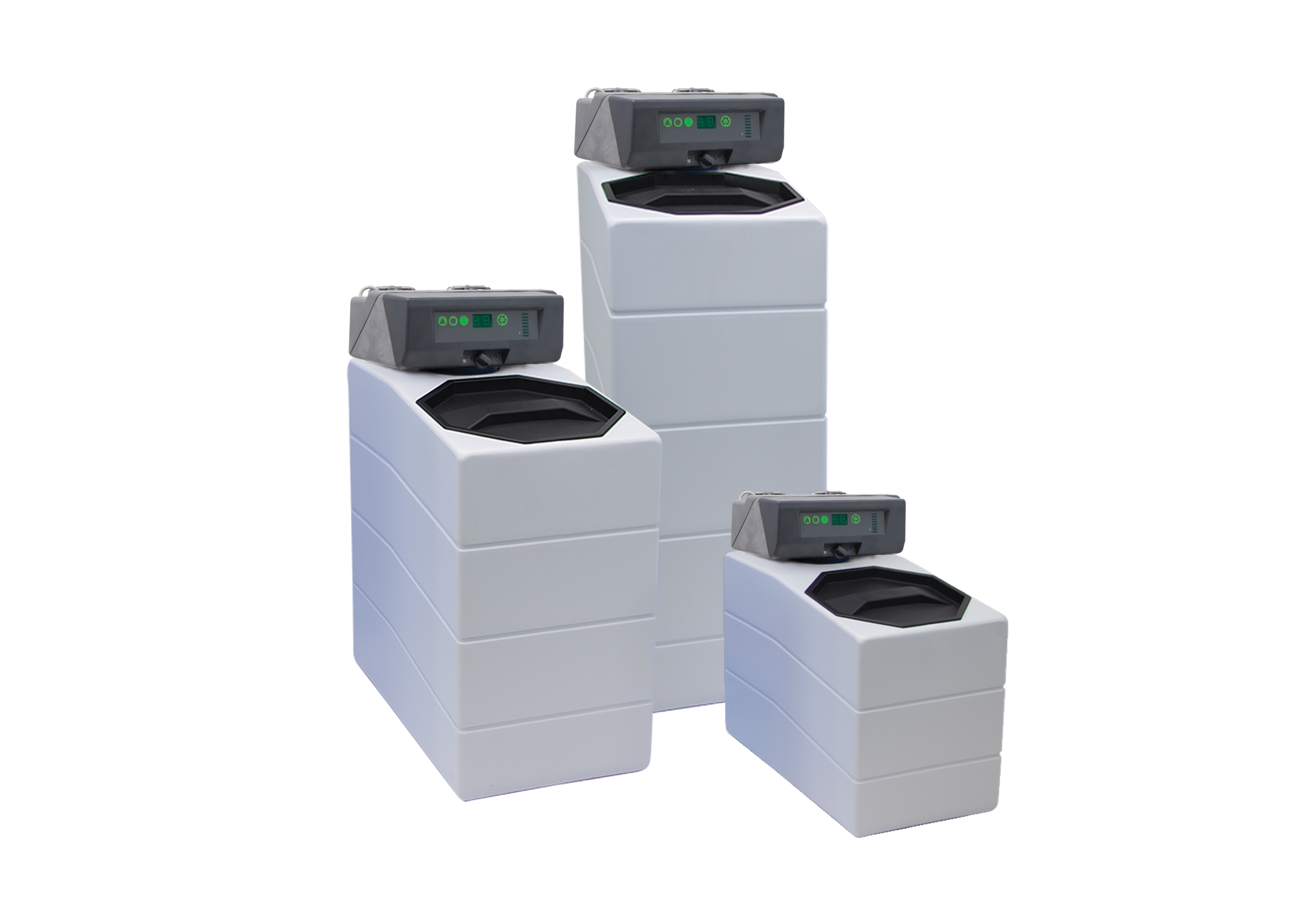 Adoucisseur ARCA – gamme monobloc compacte, trois tailles avec vanne volumétrique électronique
