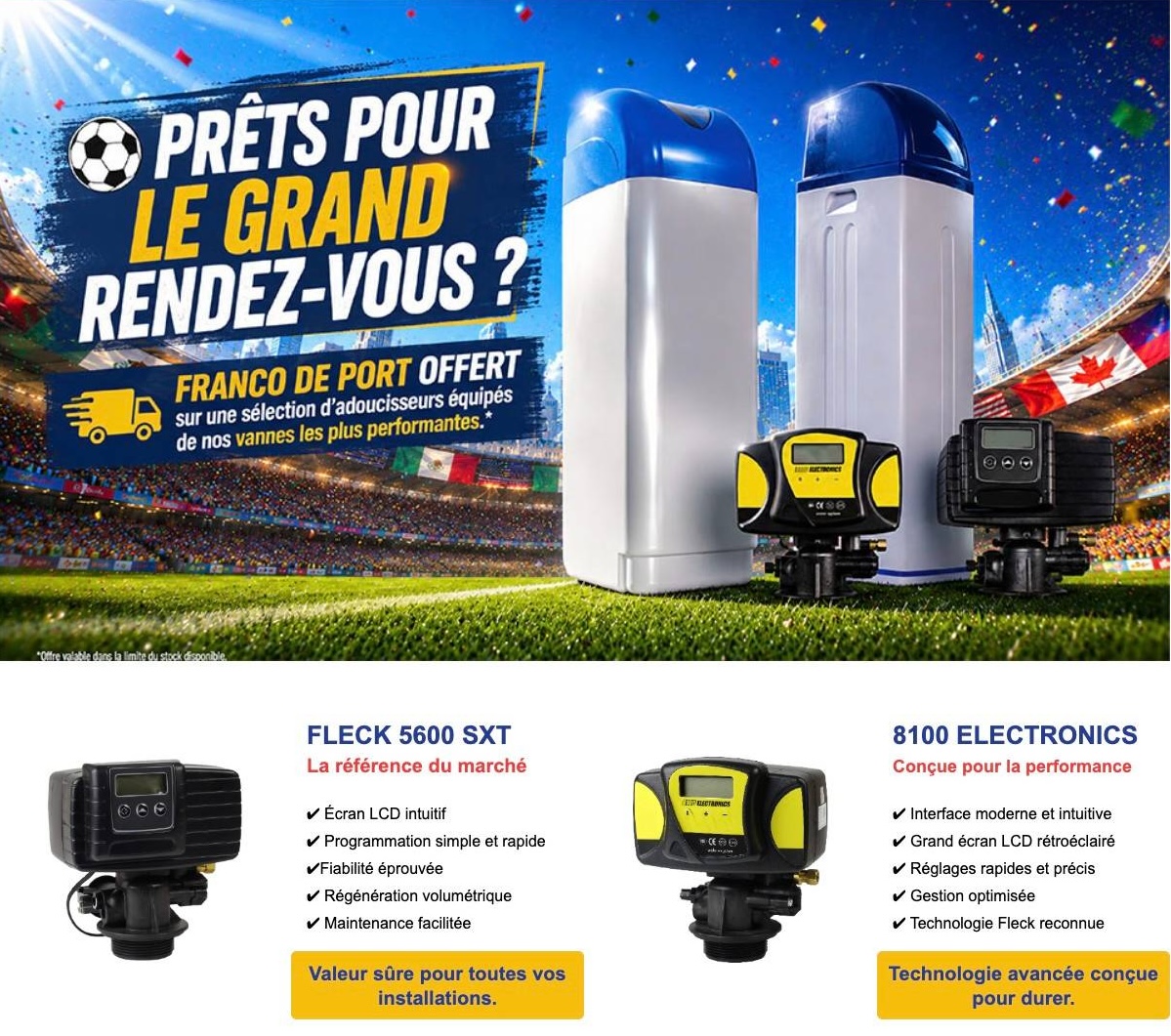 Pr&ecirc;ts pour le grand rendez-vous ? Franco de port offert &ndash; Fleck 5600 SXT et 8100 Electronics