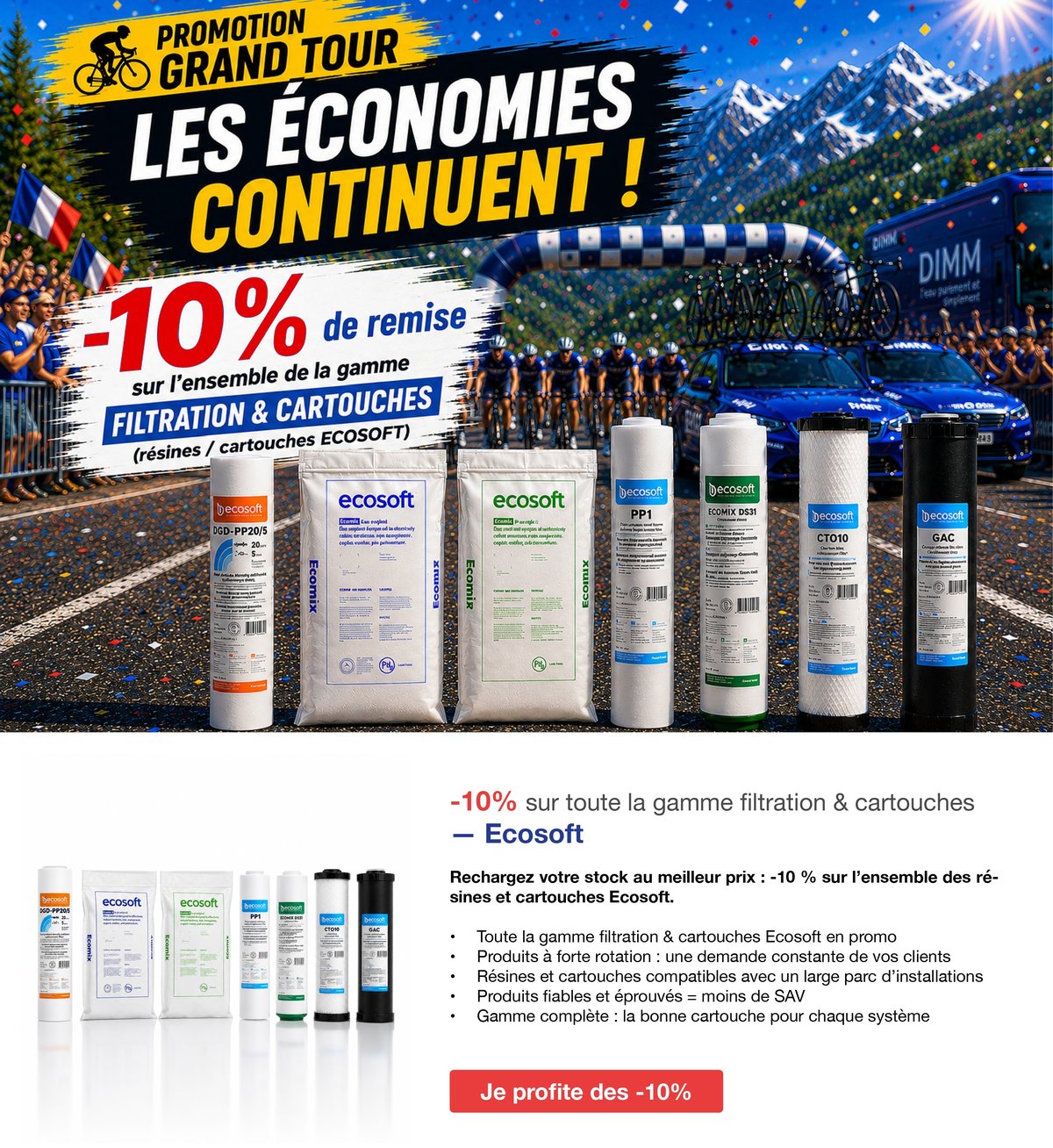 −10 % filtration & cartouches Ecosoft