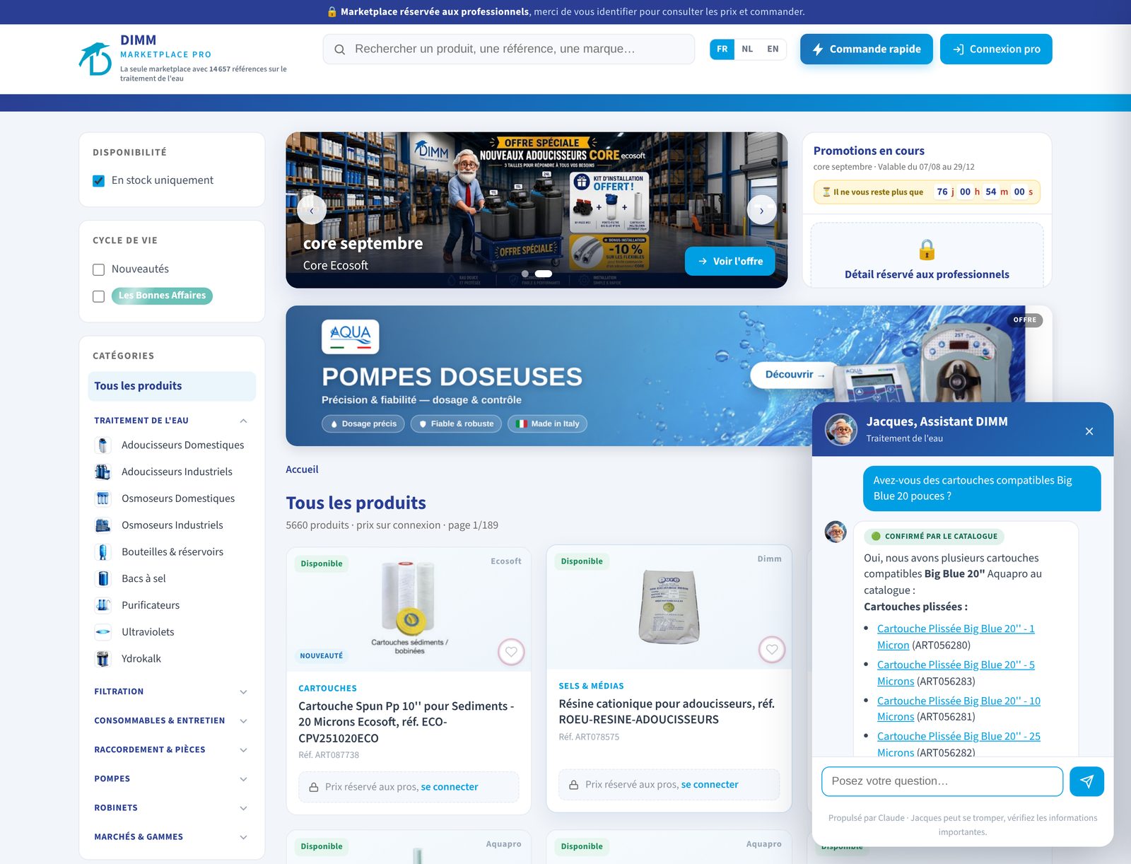 Jacques répond à une question sur la MarketPlace Pro DIMM