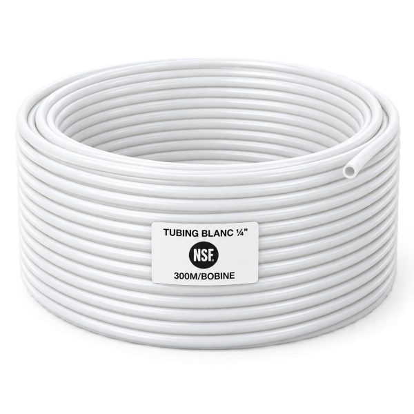Tubing polyéthylène blanc 1/4" NSF au mètre - réf. A1BLANC14