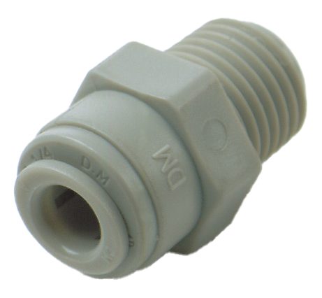 Male Connector 1/4" Tube × 1/4" NPTF | Push-Fit Fitting, Dmfit