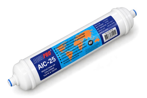 Cartouche en ligne charbon Ø2,5" raccords JG 1/4" | Aquapro, Aquapro