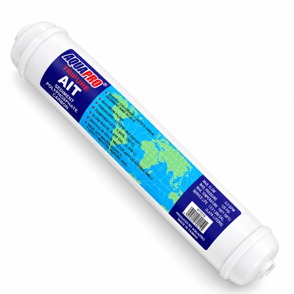 Cartouche en ligne 3 niveaux 2" avec raccords Aquapro, réf. PR-AIT-2Q, Aquapro