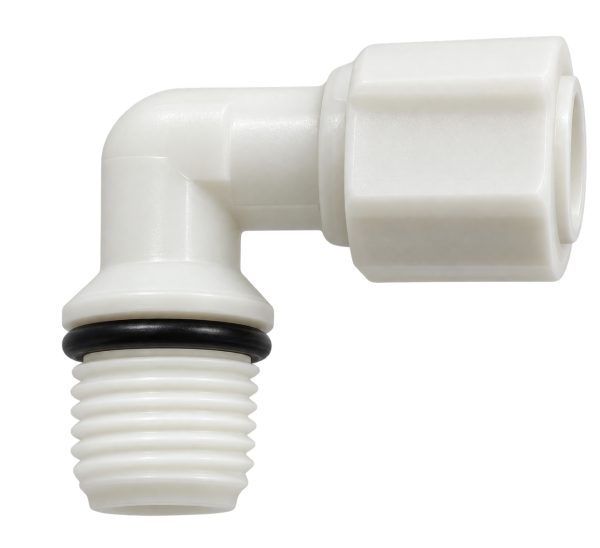 Raccord coude Jaco 40-4-4 tube 1/4" x filet 1/4" o-ring, Aquapro PR-JC4044-O