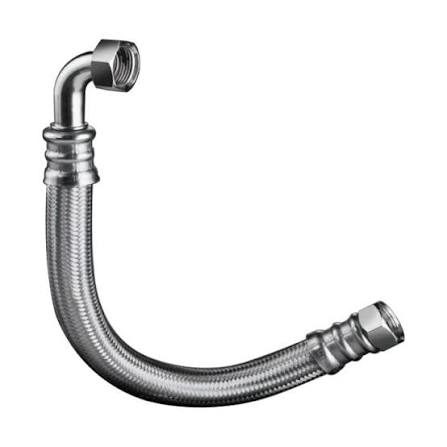 Flexible inox ACS 3/4" mâle-femelle coudé 800 mm DIMM, réf. DIMFLEX-34MFC-800-INOX-ACS, Dimm