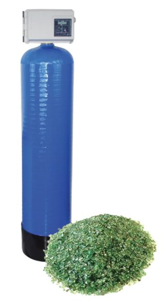 FILTRATION VERRE GRANULES - VANNE FLECK 2750 SXT FILTRE PISTON NBP - 28,6L VERRE GRANULES - BOUTEILLE 10X54 SANS SILEX, réf. FL-2750-SXT-NBP-GARO-30, Fleck