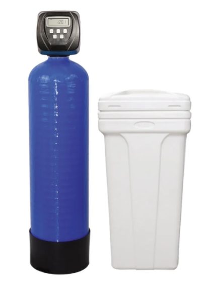 ADOUCISSEUR BIBLOC 14L RESINES - BAC A SEL 35L CARRE VANNE CLACK WS1 ELECTRONIQUE VOLUMETRIQUE BOUTEILLE 10X19 - DOUBLE SECURITE - BY-PASS - MIXING SANS RACCORDS - ref. CLACK-WS1CI-BB-14, Clack