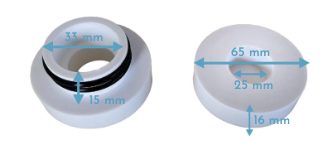 Cartouche Bobinee 10'' - 25 Microns Double Joint 222 DIA63MM Dimm, réf. V-BOBINEE-10-25-DOUBLE-JOINT, Dimm