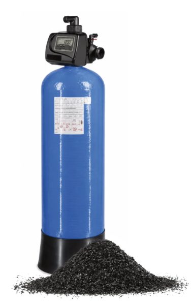 FILTRATION CHARBON CARBSORB30 - VANNE CLACK WS1.5P CI FILTRE 150L CHARBON - BOUTEILLE 21X62 AVEC EMBASE, réf. ART097382, Clack