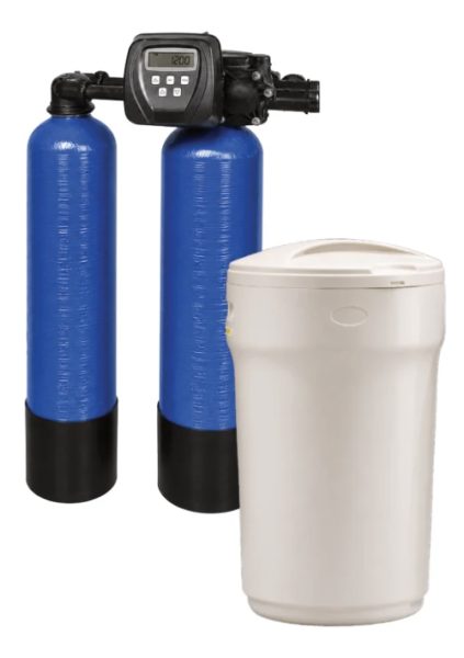 ADOUCISSEUR INDUSTRIELS VANNE CLACK WS1,5 CI NORYL TWIN 2X 350L RESINES - 2 BOUTEILLES 24X72TB - BAC A SEL 750L ROND PLANCHER - CHEMINEE - DOUBLE SECURITE - SILEX 2 DISTRIBUTEURS ETOILE 6 BRAS - ref .  CLACK-WS1.5-TWIN-350, Clack