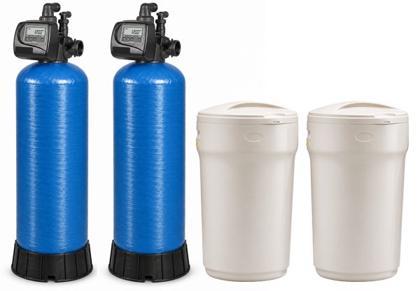CLACK industrial water softener duplex parallel 2 × 800 L, Clack WS2" valve, Clack