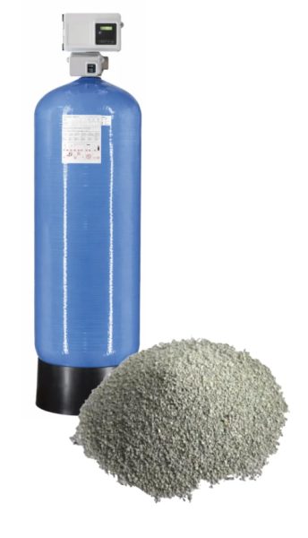 FILTRATION AVEC TURBIDEX - VANNE FLECK 2910 FILTRE MECA 184,5L ZEOLITE - BOUTEILLE 21X62 - SANS SILEX, réf. FL-2910-MEC-ZEOLITE-180, Fleck