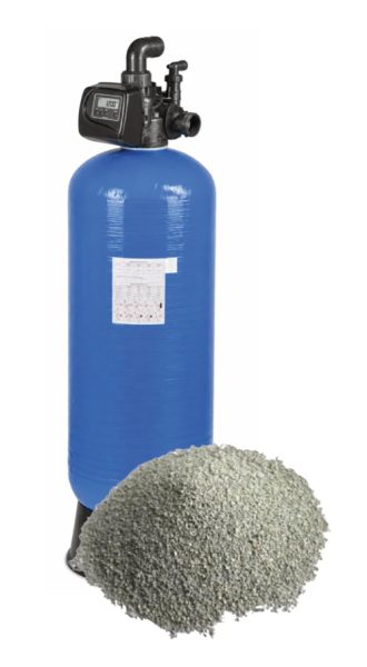 FILTRATION SABLE A/G - VANNE CLACK WS2P CI FILTRE 226,4L TURBIDEX - BOUTEILLE 24X72TB AVEC EMBASE CREPINAGE ETOILE 6 BRAS, réf. CLACK-WS2P-CI-TURBIDEX-230, Clack